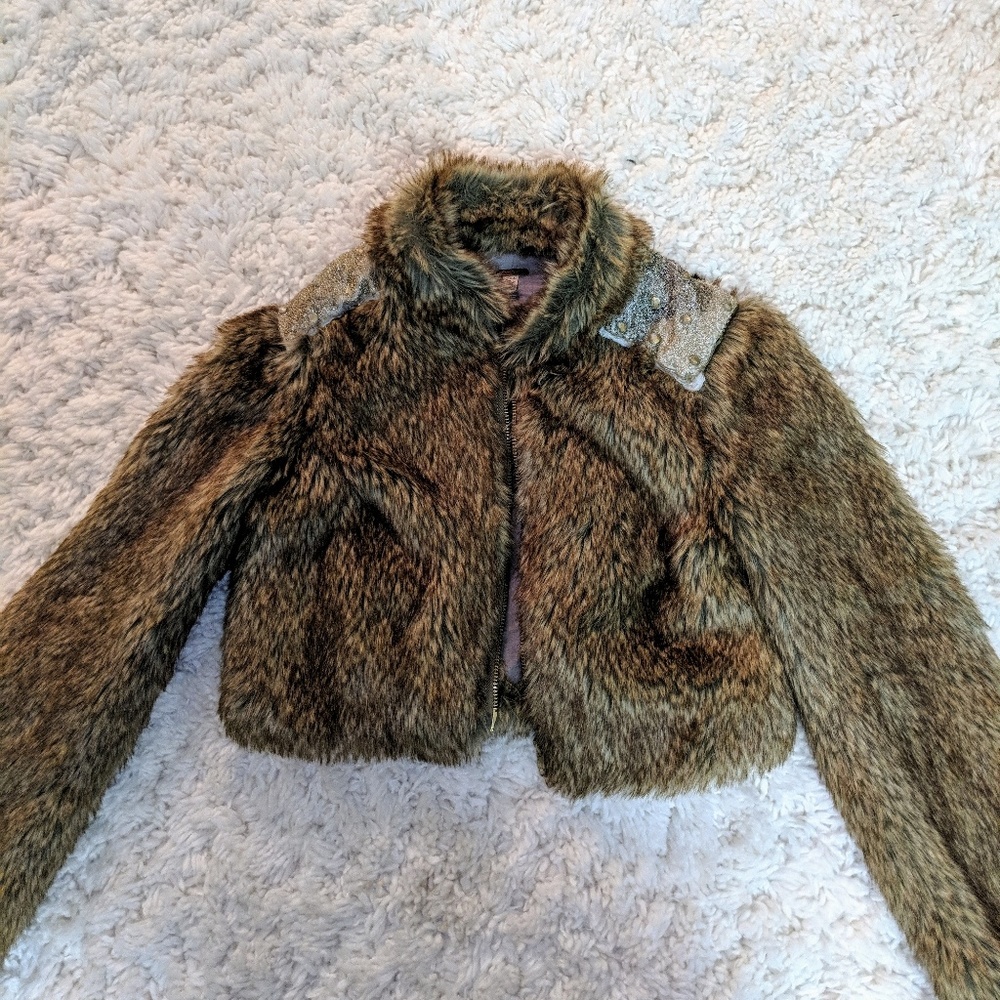 Free People Cropped Fur Jacket - Picture 2 of 6